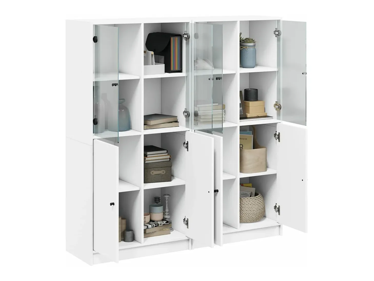 Estante c/ portas 136x37x142 cm derivados de madeira branco