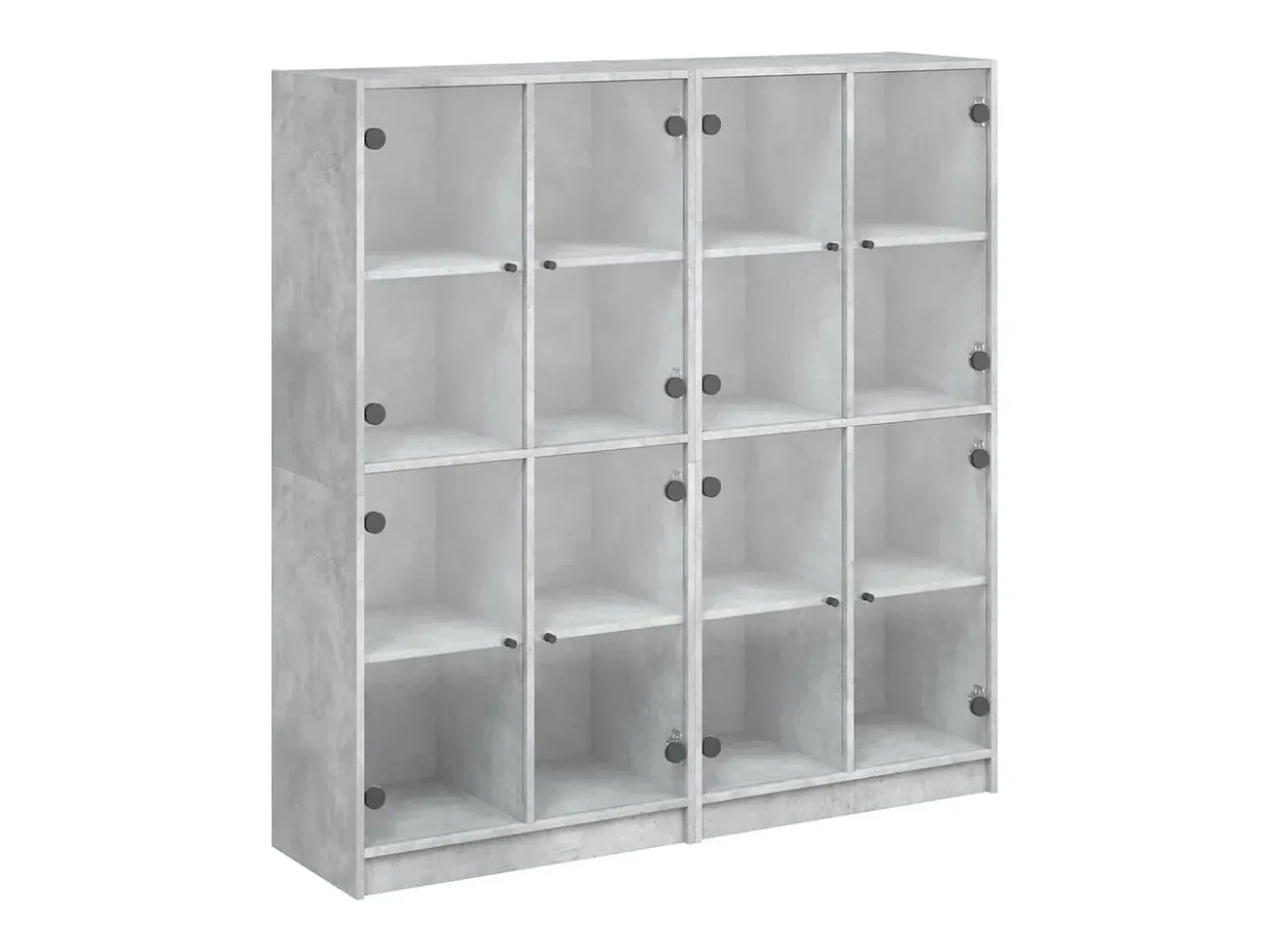 Estante c/ portas 136x37x142 cm derivados madeira cinza cimento PT707234