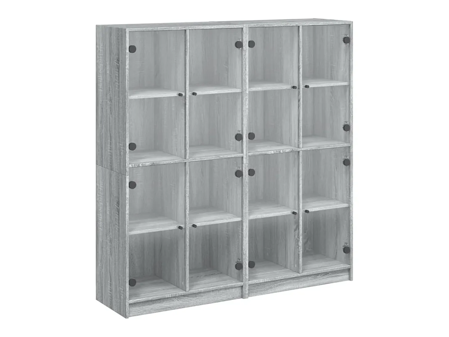Estante c/ portas 136x37x142 cm derivados madeira cinza sonoma PT687537