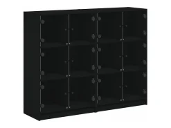 Estante c/ portas 136x37x109 cm derivados de madeira preto