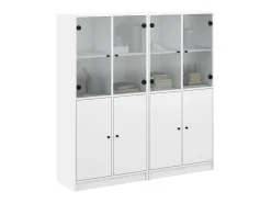 Estante c/ portas 136x37x142 cm derivados de madeira branco PT489377