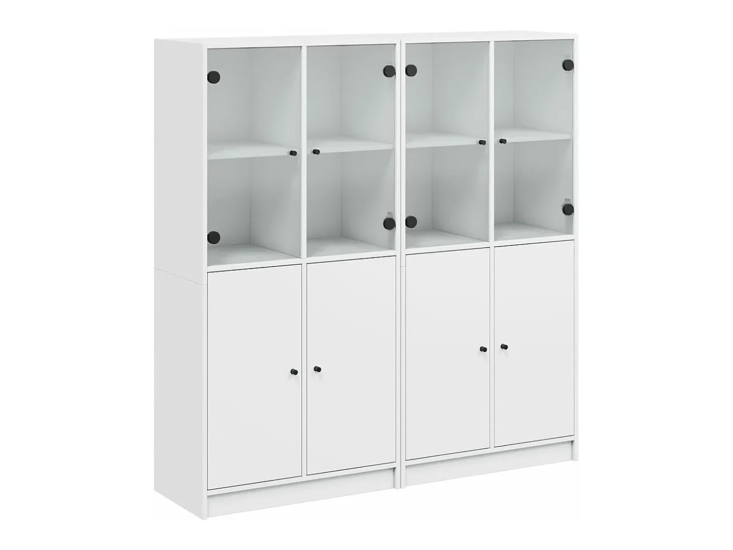 Estante c/ portas 136x37x142 cm derivados de madeira branco PT489377