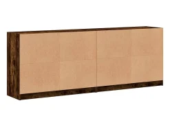 Estante c/ portas 204x37x75 cm deriv. madeira carvalho fumado
