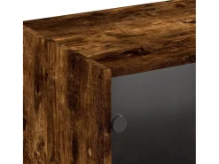 Estante c/ portas 204x37x75 cm deriv. madeira carvalho fumado