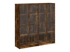 Estante c/ portas 136x37x142 cm deriv. madeira carvalho fumado PT737029