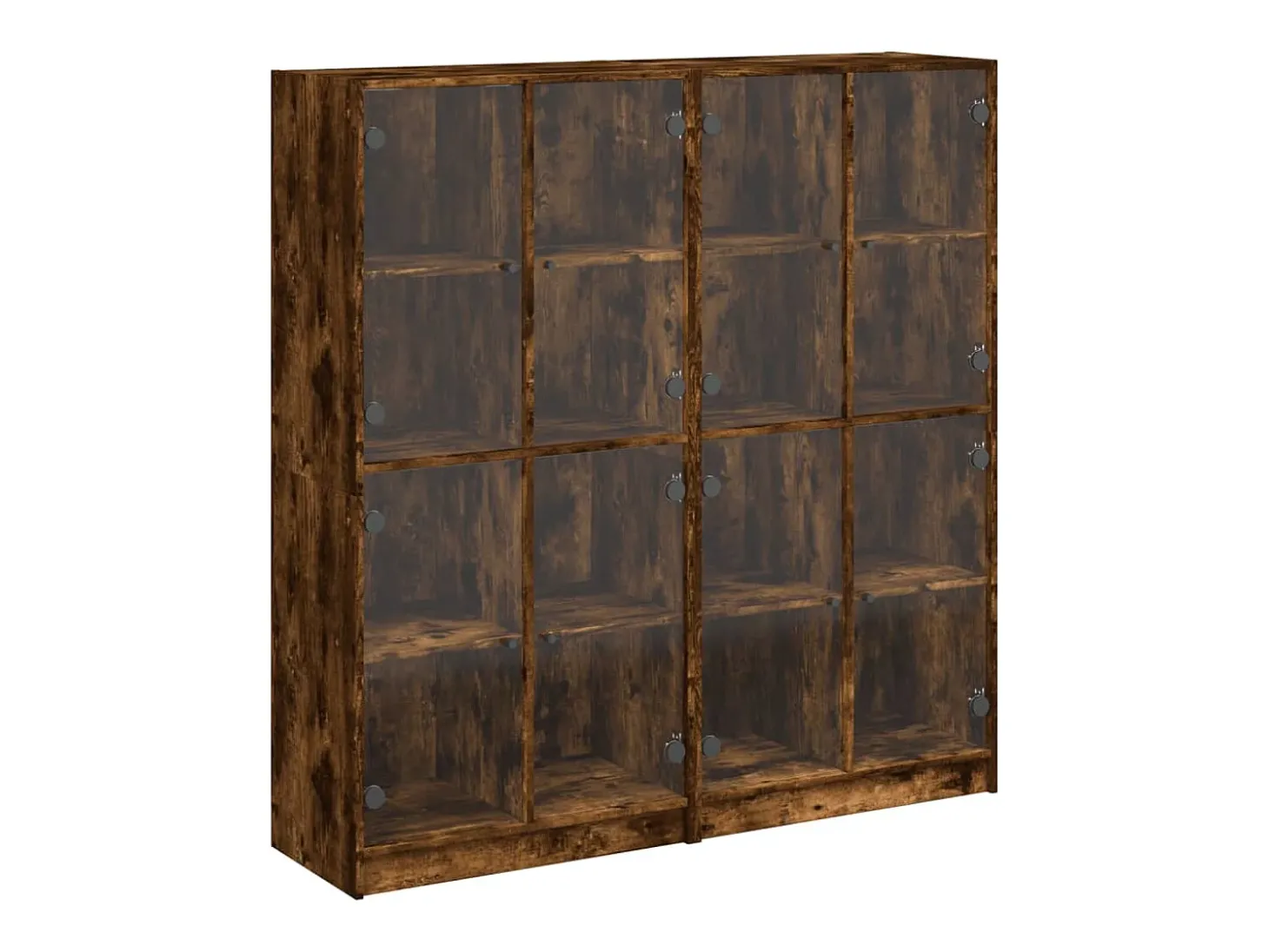 Estante c/ portas 136x37x142 cm deriv. madeira carvalho fumado PT737029