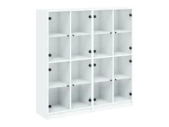 Estante c/ portas 136x37x142 cm derivados de madeira branco PT261256
