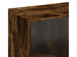 Estante c/ portas 136x37x142 cm deriv. madeira carvalho fumado