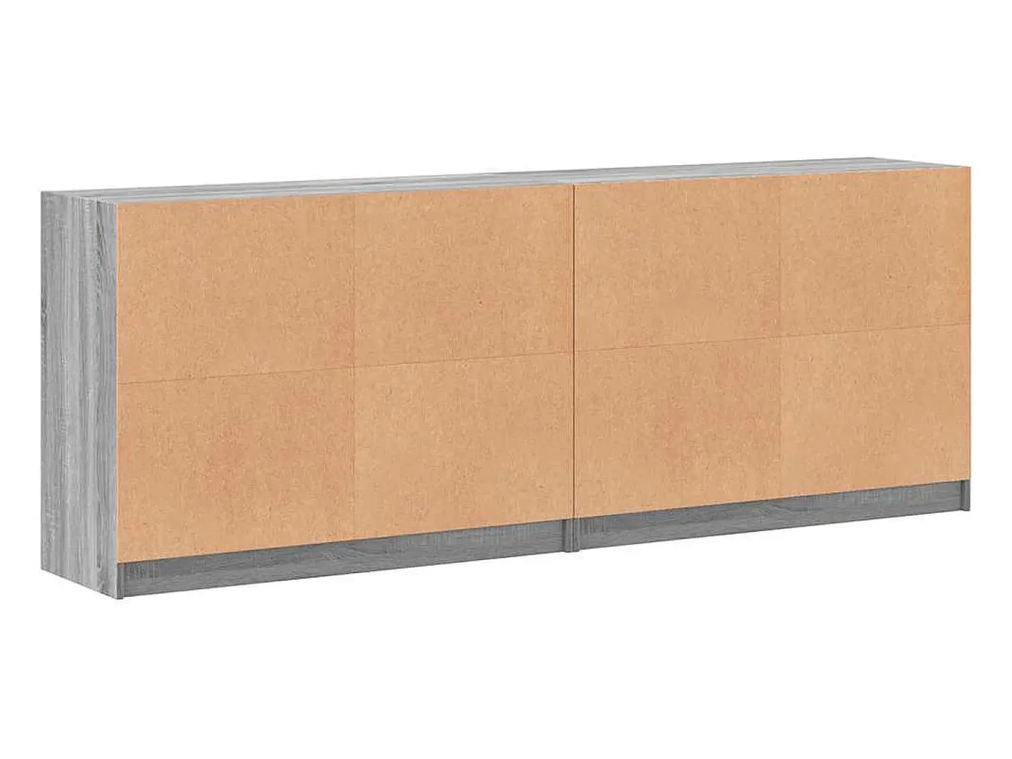 Estante c/ portas 204x37x75 cm derivados madeira cinza sonoma
