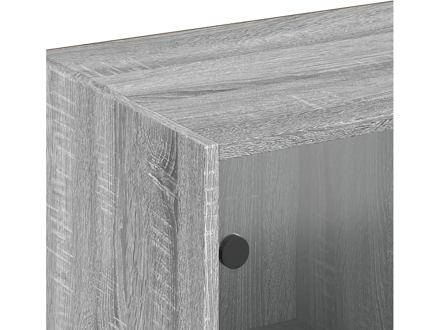 Estante c/ portas 204x37x75 cm derivados madeira cinza sonoma