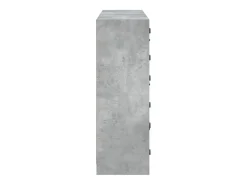 Estante c/ portas 136x37x109 cm derivados madeira cinza cimento