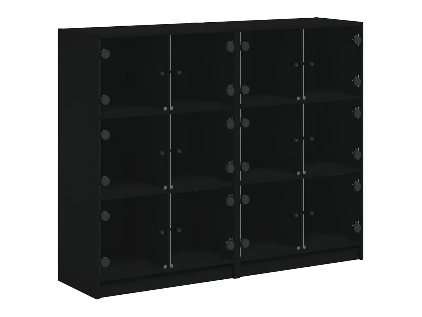 Estante c/ portas 136x37x109 cm derivados de madeira preto PT822647