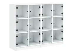 Estante c/ portas 136x37x109 cm derivados madeira branco PT613745