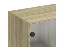 Estante c/ portas 136x37x142 cm deriv. madeira carvalho sonoma