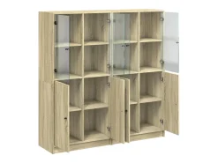 Estante c/ portas 136x37x142 cm deriv. madeira carvalho sonoma