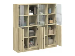 Estante c/ portas 136x37x142 cm deriv. madeira carvalho sonoma