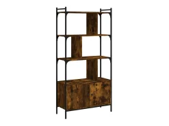 Estante c/ portas 76,5x30x154,5cm deriv.madeira carvalho fumado PT687769