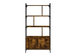 Estante c/ portas 76,5x30x154,5cm deriv.madeira carvalho fumado