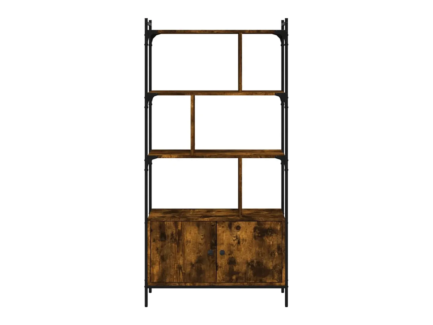 Estante c/ portas 76,5x30x154,5cm deriv.madeira carvalho fumado
