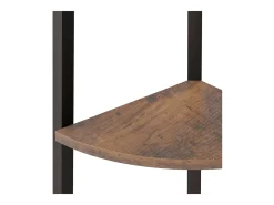 Estante canto 5 prat. 45,5x31,5x180 cm castanho-escuro/preto