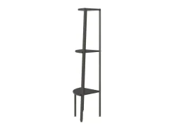 Estante canto 3 prateleiras 45,5x31,5x120 cm preto PT603396
