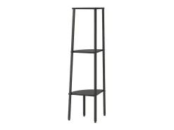 Estante canto 3 prateleiras 45,5x31,5x120 cm preto PT603396