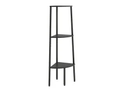Estante canto 3 prateleiras 45,5x31,5x120 cm preto PT603396