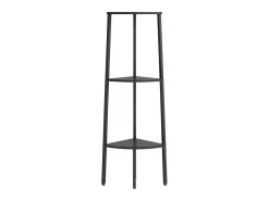 Estante canto 3 prateleiras 45,5x31,5x120 cm preto PT603396