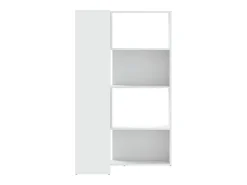 Estante canto 4 prateleiras 85x85x140 cm deriv. madeira branco