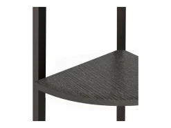 Estante canto 3 prateleiras 45,5x31,5x120 cm preto