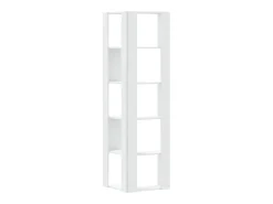 Estante canto 5 prateleiras 50x50x179 cm deriv. madeira branco