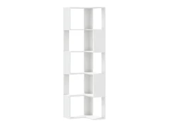 Estante canto 5 prateleiras 50x50x179 cm deriv. madeira branco