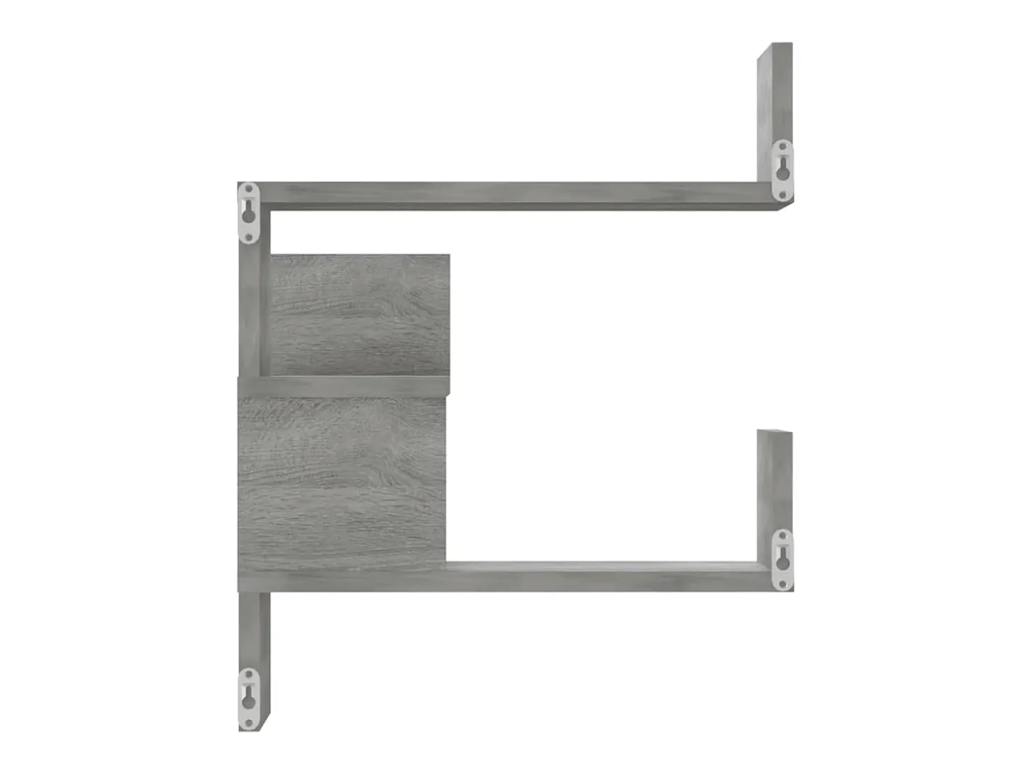 Estante canto 2pcs 40x40x50cm derivados madeira cinzento sonoma