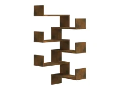 Estante canto 2pcs 40x40x50cm derivados madeira carvalho fumado PT476127