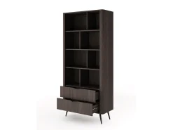 Estante, carvalho Dunin combinado com preto, 88,2 x 193,8 x 38 cm