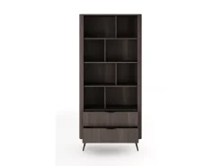Estante, carvalho Dunin combinado com preto, 88,2 x 193,8 x 38 cm