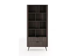 Estante, carvalho Dunin combinado com preto, 88,2 x 193,8 x 38 cm