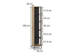 Estante carvalho viking 36x36x188 eliza