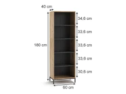 Estante carvalho viking 60x40x180 eliza