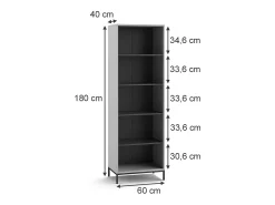 Estante cinza 60x40x180 eliza