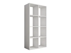 Estante com 8 compartimentos – Cor: Branco – 147 × 74 × 30 cm, vertical ou horizontal