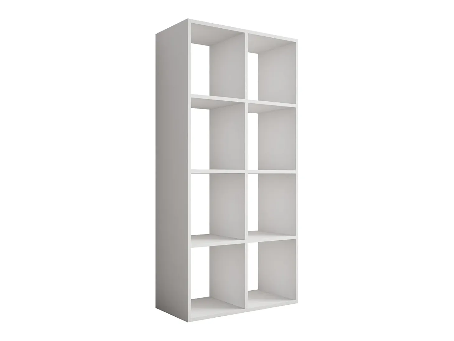Estante com 8 compartimentos – Cor: Branco – 147 × 74 × 30 cm, vertical ou horizontal