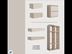 Estante com 8 compartimentos – Cor: caramelo castanho – 147 × 74 × 30 cm, vertical ou horizontal