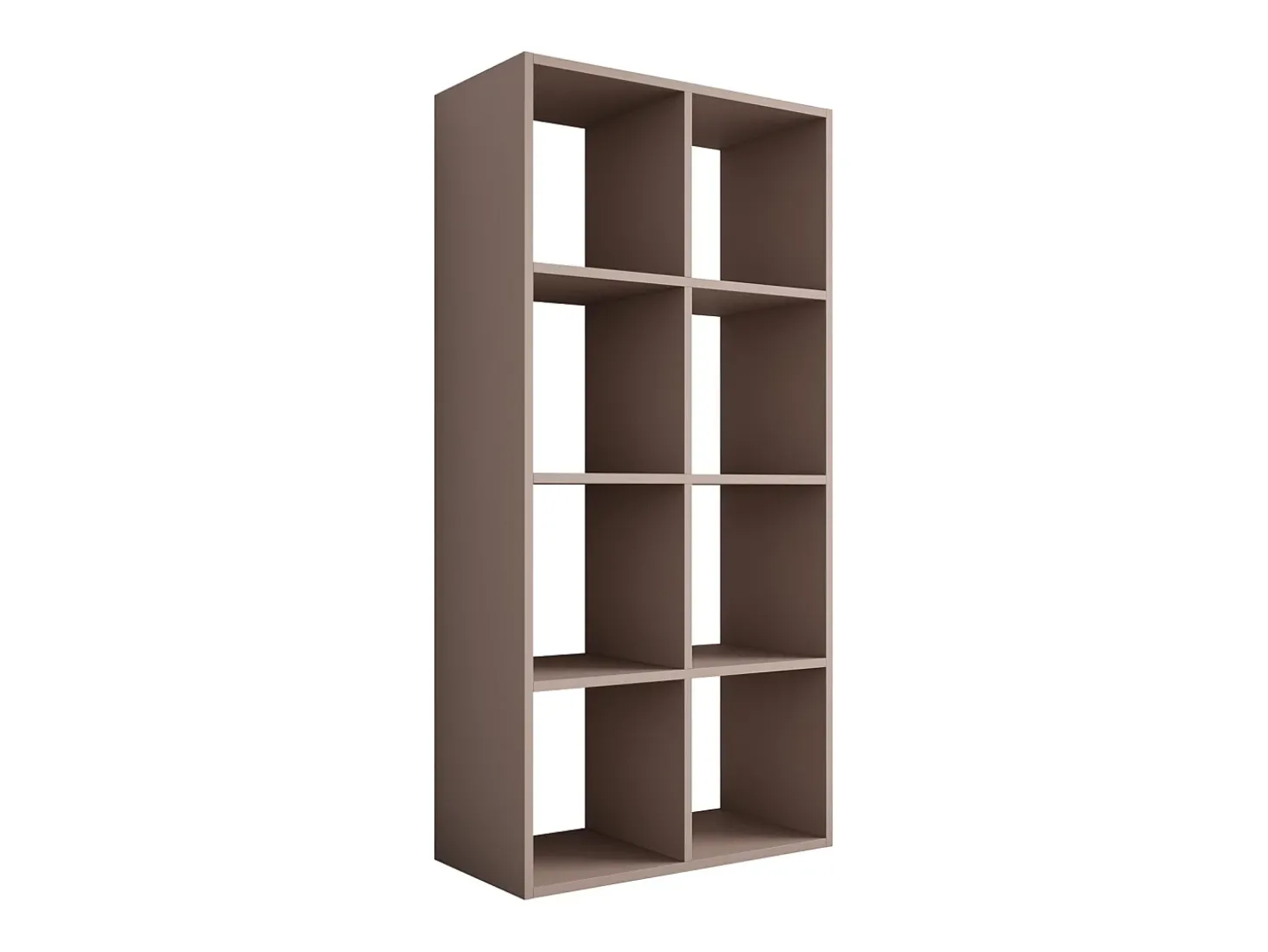 Estante com 8 compartimentos – Cor: caramelo castanho – 147 × 74 × 30 cm, vertical ou horizontal