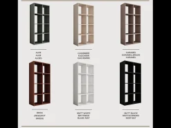 Estante com 8 compartimentos – Cor: Tijolo – 147 × 74 × 30 cm, vertical ou horizontal
