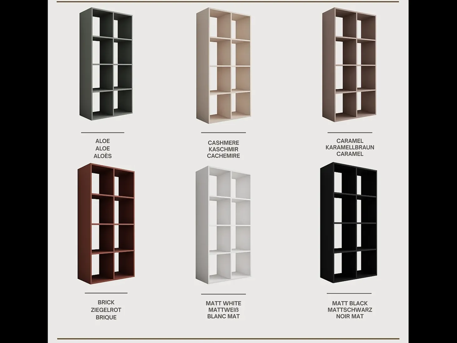 Estante com 8 compartimentos – Cor: Tijolo – 147 × 74 × 30 cm, vertical ou horizontal