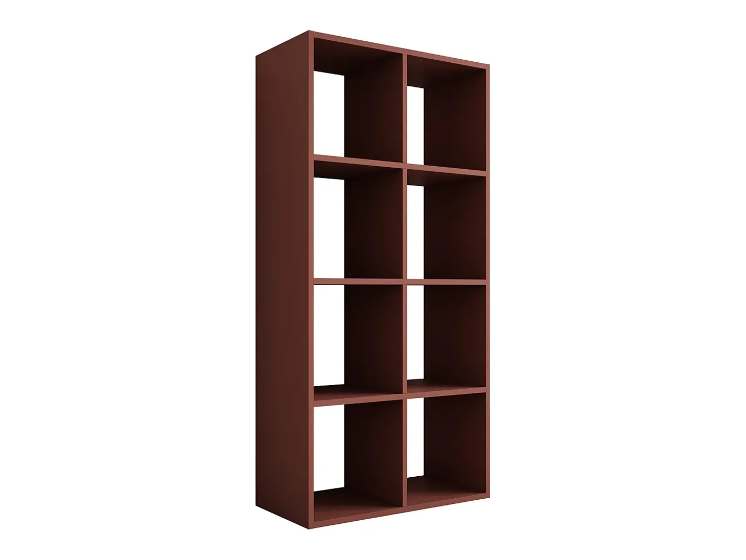 Estante com 8 compartimentos – Cor: Tijolo – 147 × 74 × 30 cm, vertical ou horizontal