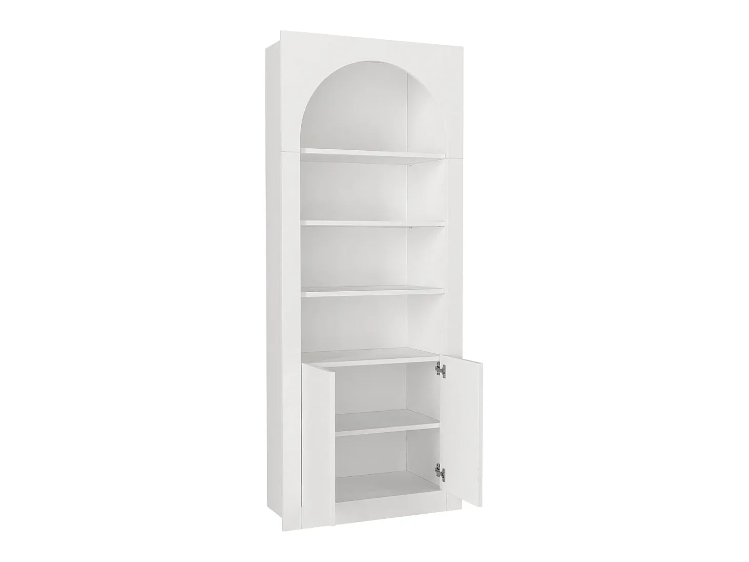 Estante com 4 nichos e 2 portas - Branco - CYMORA