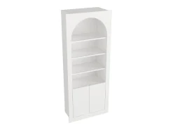 Estante com 4 nichos e 2 portas - Branco - CYMORA