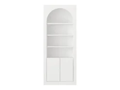 Estante com 4 nichos e 2 portas - Branco - CYMORA